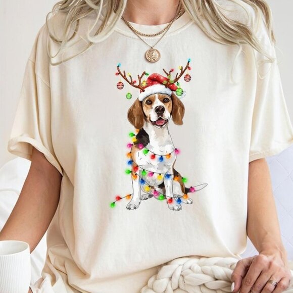 Tops - Christmas Dog Shirt Gift For Dog Lover, Beagle Christmas Shirt
